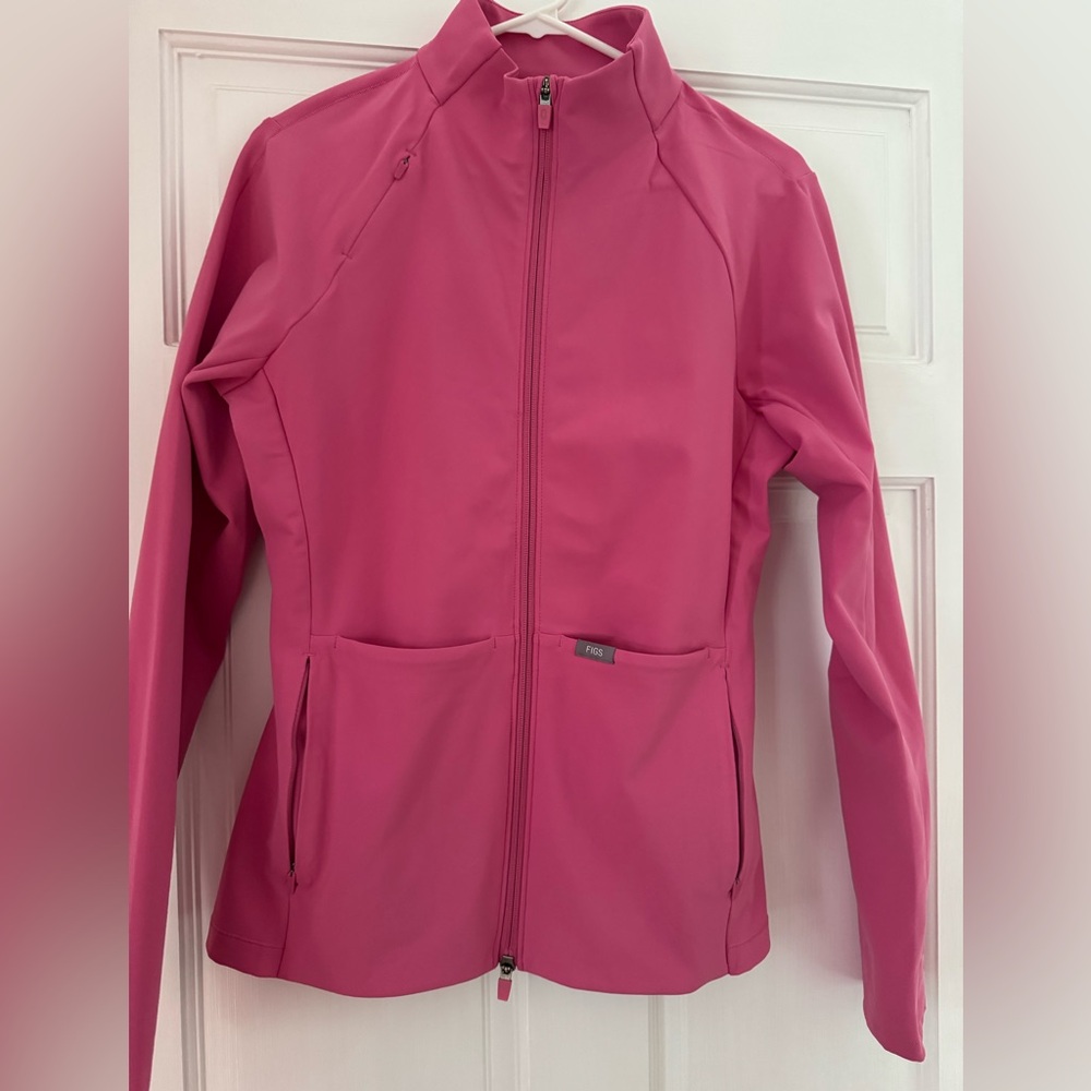 Figs F*ing Pink On Shift Contour Knit Jacket